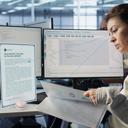 4 قطع من حامل المستندات لكتابة النسخ المحمولة وحامل سطح المكتب المشبك للمكتب مع حصيرة غير قابلة للانزلاق وحامل ورقي وحامل مستندات ذو ثقل موازن لقراءة مكتب ورق A4 in Kuwait