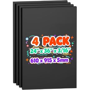 4 قطع من ألواح الفوم مقاس 60.96 سم × 91.44 سم، لوحة ملصق بيضاء بسمك 3/16 بوصة، لوحة أساسية من الفوم خالية من الأحماض على الوجهين، لوحة كبيرة من البوليسترين خفيفة الوزن للرسم والعرض والمشروعات الحرفية والمدرسية in Kuwait