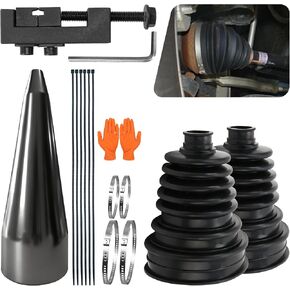 2PCS CV Boot Repair Kit with Expander Tool and Clamps, 4 Stainless Steel Clamps & 6 Cable Ties and Protective Gloves,Universal CV Axle Boot Repair Kit for 19mm to 24mm Shafts in Kuwait
