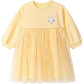 Toddler Girls' Long Sleeve Tutu Party Dress with Tulle Skirt for 2-7 Years Xmas Gift in Saudi Arabia