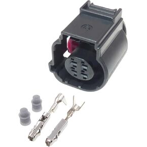 automotive wire connectors 1/5/10 Pcs 4 Pin 4H0973712A Automotive Electrical Connectors Car maintenance(Female with wire,1pcs) in Kuwait
