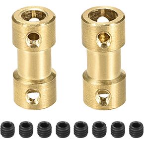 Rebower وصلة توصيل صلبة من النحاس موصل موصل ملحقات المحرك [للطابعة ثلاثية الأبعاد] -2 مم إلى 3.17 مم تتحمل L20 x D9/ذهبي in Kuwait