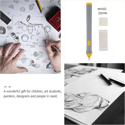 COHEALI Electric Eraser for Artists Lightweight Compact Auto Eraser Tool Kit for Drawing Sketching Drafting Precise Control for Art Technical Plans and Highlight Modifications in Saudi Arabia