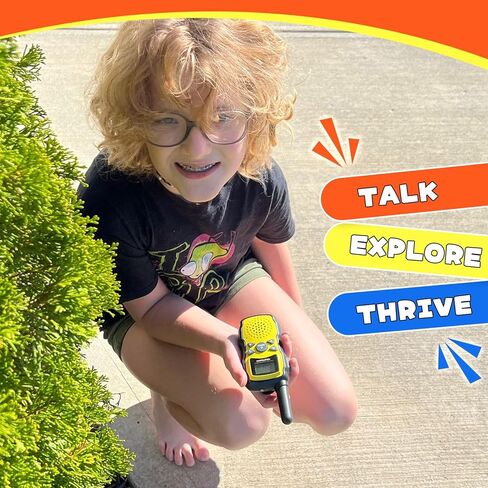 wishouse walkie talkies قابلة للشحن للأطفال البالغين طويلة المدى، هدية عيد ميلاد عيد الميلاد للأولاد والبنات 3 4 5 6 7 8 9 10 سنوات، المشي لمسافات طويلة التخييم والعتاد ألعاب أفكار اللعب مع مصباح يدوي، vox، سهلة الاستخدام 4 حزمة in Kuwait