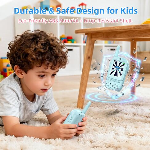 Video Walkie Talkies for Kids 2 Pack – Rechargeable Kids Walkie Talkies with HD Camera & Voice Changer, 2'' Screen Fun Intercom Toys for Boys Girls, Long Range Outdoor Play Camping Hiking Family Games in Saudi Arabia