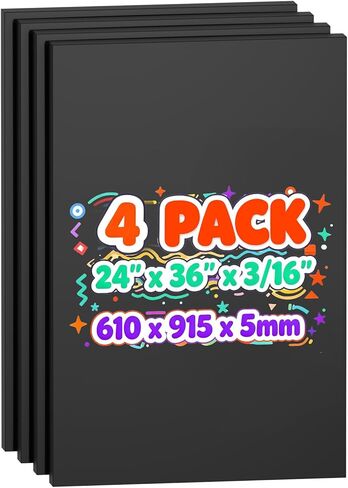 4 قطع من ألواح الفوم مقاس 60.96 سم × 91.44 سم، لوحة ملصق بيضاء بسمك 3/16 بوصة، لوحة أساسية من الفوم خالية من الأحماض على الوجهين، لوحة كبيرة من البوليسترين خفيفة الوزن للرسم والعرض والمشروعات الحرفية والمدرسية in Kuwait