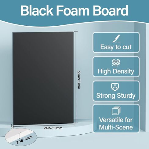 4 قطع من ألواح الفوم مقاس 60.96 سم × 91.44 سم، لوحة ملصق بيضاء بسمك 3/16 بوصة، لوحة أساسية من الفوم خالية من الأحماض على الوجهين، لوحة كبيرة من البوليسترين خفيفة الوزن للرسم والعرض والمشروعات الحرفية والمدرسية in Kuwait