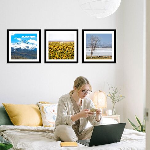 11x16 Picture Frame Black for Wall Hanging Horizontally or Vertically, 11 x 16 Frame Composite Wood Wall Gallery Photo Frame, Black in Saudi Arabia