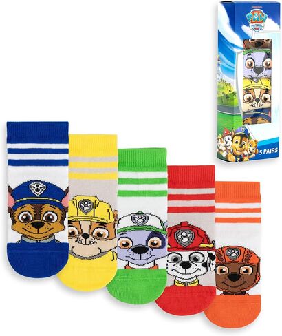 Paw Patrol Socks 5 Pack Kids Boys Toddlers Characters Multicolour Footwear in Saudi Arabia