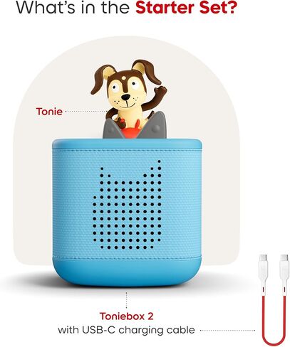 مجموعة مشغل الصوت Toniebox 2 للأطفال بعمر 1+ مع جرو وقت اللعب - أزرق سماوي in Saudi Arabia