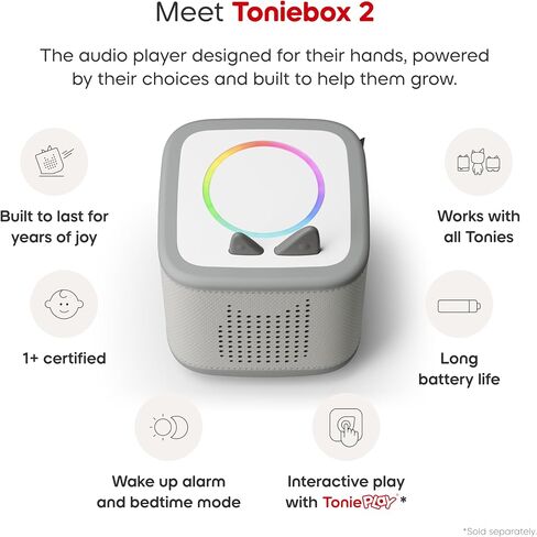 مجموعة مشغل الصوت Toniebox 2 للأطفال بعمر 1+ مع جرو وقت اللعب - أزرق سماوي in Saudi Arabia