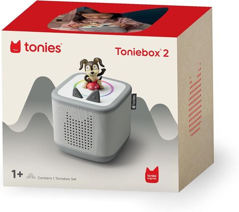 مجموعة مشغل الصوت Toniebox 2 للأطفال بعمر 1+ مع جرو وقت اللعب - أزرق سماوي in Saudi Arabia