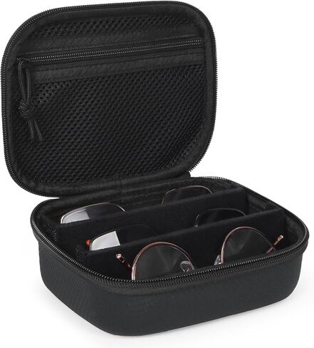 WOMACO Travel Sunglass Organizer, Hard Shell Sunglasses Case, Portable Multiple Glasses Storage Case for Women Men in Saudi Arabia
