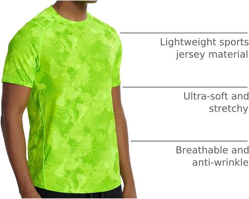 Zengjo Mens Workout Shirt Short Sleeve Quick Dry Lightweight Athletic Running Gym Performance T-Shirts Moisture Wicking in Kuwait