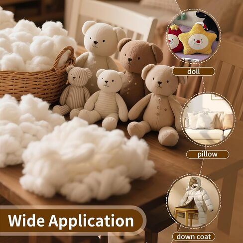 Daylendar Polyfill Stuffing Fiber Fill 100g/0.22lb,Premium Fiberfill Stuffing for Craft,High-Resilience Recyclable Crochet Stuffing, Stuffing for Stuffed Animals,Crochet, Home Decor in Saudi Arabia