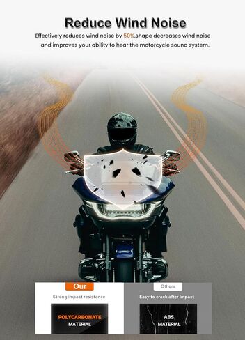 فاصل الرياح للزجاج الأمامي مقاس 9 بوصات متوافق مع Harley Davidson Touring CVO Road Glide FLTRXSE 2023-up، CVO Road Glide ST FLTRXSTSE 2024-up، Road Glide FLTRX 2024-up (شفاف) in Kuwait