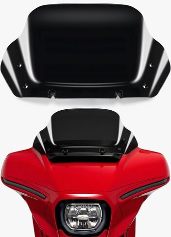 فاصل الرياح للزجاج الأمامي مقاس 10 بوصات متوافق مع Harley Davidson Touring CVO Street Glide FLHXSE 2023-up، Street Glide FLHX 2024-up وFLXHU 2025-up (أسود) in Kuwait