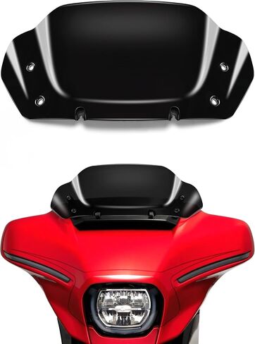 فاصل الرياح للزجاج الأمامي مقاس 8 بوصات متوافق مع Harley Davidson Touring CVO Street Glide FLHXSE 2023-up، Street Glide FLHX 2024-up وFLXHU 2025-up (أسود) in Kuwait