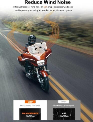 فاصل الرياح للزجاج الأمامي مقاس 8 بوصات متوافق مع Harley Davidson Touring CVO Street Glide FLHXSE 2023-up، Street Glide FLHX 2024-up وFLXHU 2025-up (أسود) in Kuwait
