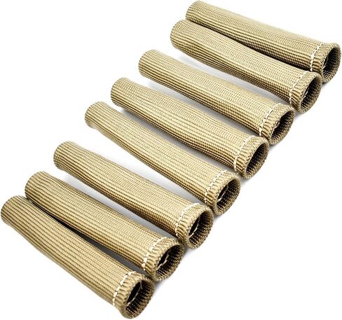 marddpair ALL-CARB Spark Plug Wire Boots Heat Shield Protector Sleeve 1800° Titanium Replacement for SBC BBC 8 Pcs in Saudi Arabia