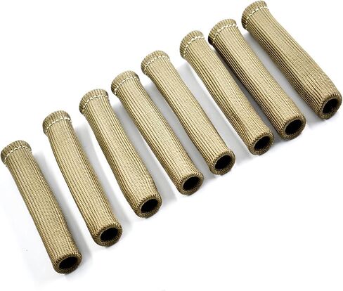marddpair ALL-CARB Spark Plug Wire Boots Heat Shield Protector Sleeve 1800° Titanium Replacement for SBC BBC 8 Pcs in Saudi Arabia