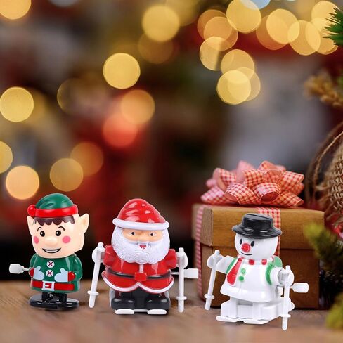 CCINEE 8 Packs Christmas Wind Up Toys, Mini Stocking Stuffers Toys Bulk for Classroom Prizes Assorted Clockwork Toys for Goody Bag Fillers Christmas Cracker Party Favors in Saudi Arabia