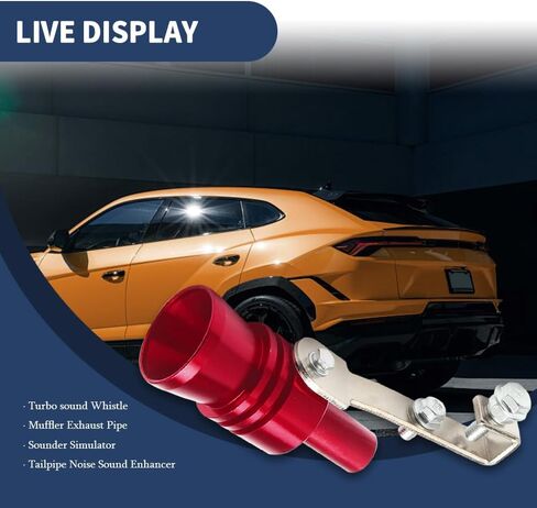 2PCS محاكاة صافرة الصوت توربو، سيارة صافرة توربو السيارة، سبائك الألومنيوم العالمي توربو الصوت العادم صفارات الأنابيب، كاتم الصوت العادم استبدال السيارات تناسب شاحنة السيارة (أسود) in Kuwait