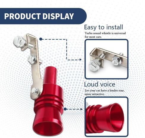 2PCS محاكاة صافرة الصوت توربو، سيارة صافرة توربو السيارة، سبائك الألومنيوم العالمي توربو الصوت العادم صفارات الأنابيب، كاتم الصوت العادم استبدال السيارات تناسب شاحنة السيارة (أسود) in Kuwait