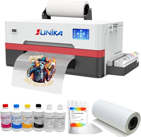 A3 DTF Printer, Direct to Film 13-inch DTF Transfer Printer with XP600 Print Head and White Ink Circulation,Semi-Automatic Cleaning Module for DIY Print T-Shirts in Saudi Arabia