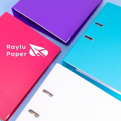 Binder with Rings, Folder with 75mm Spine Width, 2 Ring Binder with Soft Opening Lever and Personalised Card Slot (Turquoise, A4) in Saudi Arabia