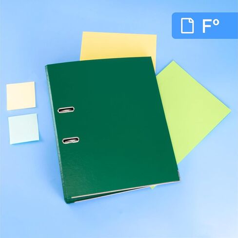 Binder with Rings, Folder with 75mm Spine Width, 2 Ring Binder with Soft Opening Lever and Personalised Card Slot (Turquoise, A4) in Saudi Arabia