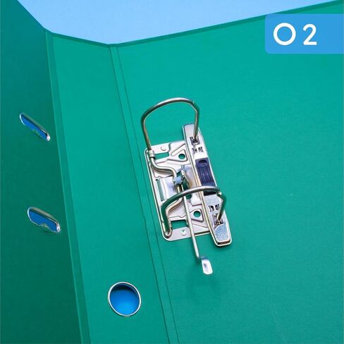 Binder with Rings, Folder with 75mm Spine Width, 2 Ring Binder with Soft Opening Lever and Personalised Card Slot (Turquoise, A4) in Saudi Arabia