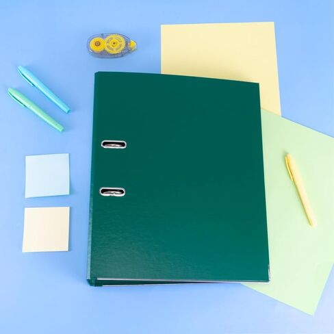 Binder with Rings, Folder with 75mm Spine Width, 2 Ring Binder with Soft Opening Lever and Personalised Card Slot (Turquoise, A4) in Saudi Arabia