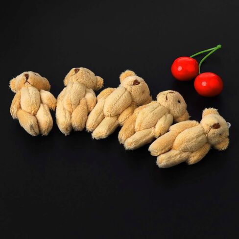 5 قطعة دمية قطيفة قلادة دب محشو حلية جميلة لسلسلة حقيبة ديكور ملحقات الحقائب اليدوية للنساء in Kuwait