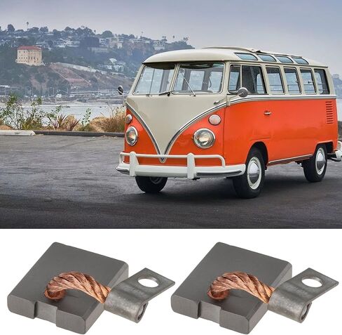 مولد فرشاة الكربون زوج 113903515A نسخة واسعة استبدال متوافق مع VW Beetle Karmann Bus T1 T2 Typ181 12V in Kuwait