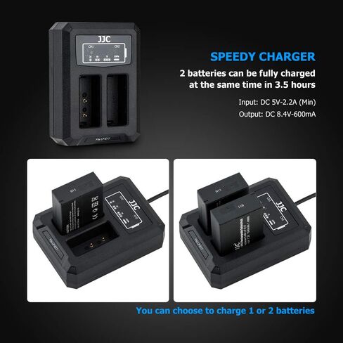 LP-E8 Battery Charger USB Dual Charger for Canon EOS Rebel T5i T4i T3i T2i 700D 650D 600D 550D Kiss X7i Kiss X6i Kiss X5 Kiss X4 Digital Camera in Saudi Arabia