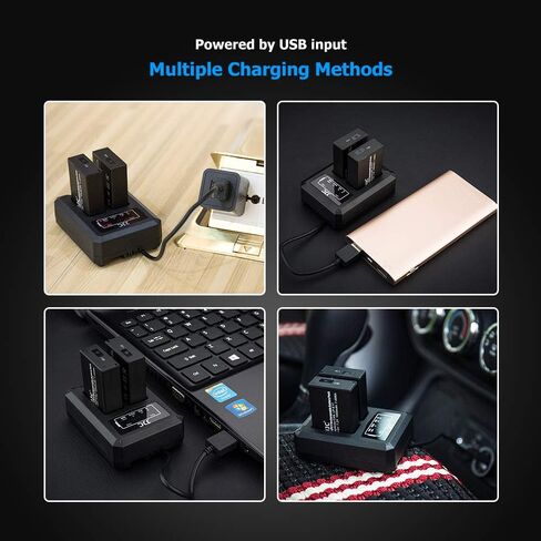 LP-E8 Battery Charger USB Dual Charger for Canon EOS Rebel T5i T4i T3i T2i 700D 650D 600D 550D Kiss X7i Kiss X6i Kiss X5 Kiss X4 Digital Camera in Saudi Arabia