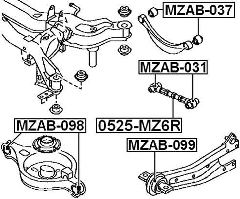 قضيب التحكم في المسار الخلفي فبراير 0525-MZ6R Oem G21D-28-500D in Kuwait