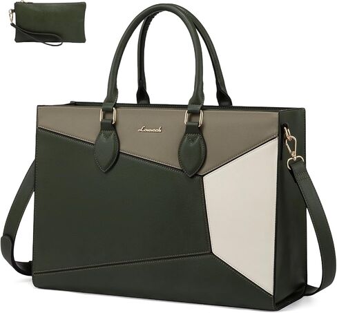 LOVEVOOK Laptop Bag for Women 15.6 inch,Diamond Quilted Work Tote Bags Womens Laptop Tote Bag Computer Shoulder Bags,Stylish Travel Tote Bags Laptop Purse Case Briefcase Handbag with Clutch Bag,Black in Kuwait
