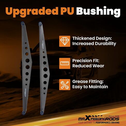 مجموعة قضبان الجر الخلفية من maxpeedingrods لسيارة Ford F150 F250 F350 4WD 1980-1996، قضيب سلم المحور الخلفي ودعامة التثبيت in Saudi Arabia
