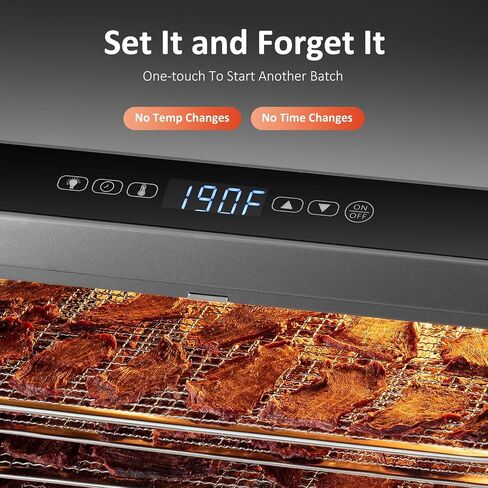 Septree Upgraded 4-layer Food Dehydrator for Jerky, Stainless Steel Trays Food Dryer Machine with Deluxe Accessories Kit, 400W 190°F Temp and Timer Control, for Herbs, Meat, Fruit, Veggies, Mushroom in Kuwait