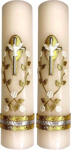Holy Cross with Dove Candle Vela Cirio Espiritu Santo Cruz in Saudi Arabia