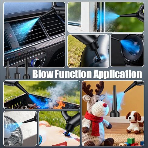 Car Vacuum Portable Cordless-19000 Pa 4 in 1 Handheld Vacuum Cordless Brushless Motor with LED Light and Multi-Nozzles, One-Touch dust Removal for Car, Home, Office, Pet, Black in Saudi Arabia