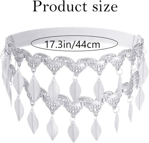 Jeweky Layered Thigh Chain Leaf Leg Chain Tassel Body Chain Beach Summer Body Jewelry for Women and Girls in Kuwait