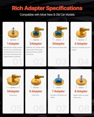 مجموعة نزف الفرامل الكهربائية VEVOR، مجموعة نزف أسطوانة الفرامل الرئيسية الاحترافية 110 فولت مع مقياس الضغط ومضخة هواء مدمجة، مجموعة محول نزف الفرامل متعددة الاستخدامات لكل من طاقة التيار المستمر والتيار المتردد in Kuwait