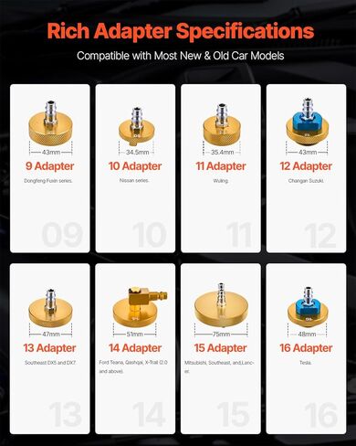 مجموعة نزف الفرامل الكهربائية VEVOR، مجموعة نزف أسطوانة الفرامل الرئيسية الاحترافية 110 فولت مع مقياس الضغط ومضخة هواء مدمجة، مجموعة محول نزف الفرامل متعددة الاستخدامات لكل من طاقة التيار المستمر والتيار المتردد in Kuwait