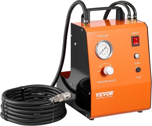 مجموعة نزف الفرامل الكهربائية VEVOR، مجموعة نزف أسطوانة الفرامل الرئيسية الاحترافية 110 فولت مع مقياس الضغط ومضخة هواء مدمجة، مجموعة محول نزف الفرامل متعددة الاستخدامات لكل من طاقة التيار المستمر والتيار المتردد in Kuwait