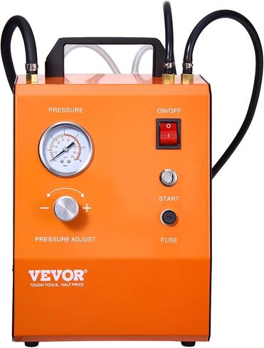 مجموعة نزف الفرامل الكهربائية VEVOR، مجموعة نزف أسطوانة الفرامل الرئيسية الاحترافية 110 فولت مع مقياس الضغط ومضخة هواء مدمجة، مجموعة محول نزف الفرامل متعددة الاستخدامات لكل من طاقة التيار المستمر والتيار المتردد in Kuwait