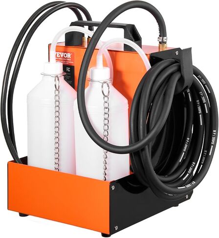 مجموعة نزف الفرامل الكهربائية VEVOR، مجموعة نزف أسطوانة الفرامل الرئيسية الاحترافية 110 فولت مع مقياس الضغط ومضخة هواء مدمجة، مجموعة محول نزف الفرامل متعددة الاستخدامات لكل من طاقة التيار المستمر والتيار المتردد in Kuwait