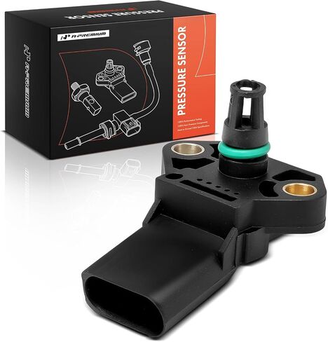 A-Premium Turbocharger Boost Sensor [4 Pins] Compatible with Volkswagen Jetta 2002-2010, Passat 2003-2010, Golf 2003-2006, Tiguan, Beetle, CC, Eos, GTI & Audi A4, A3, Q3, TT, A3 A4 Q3 TT Quattro in Saudi Arabia